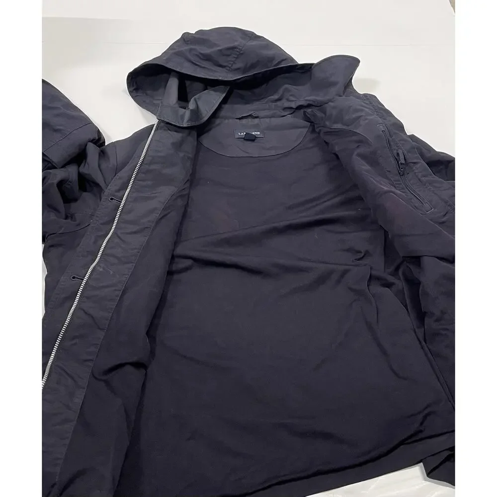 Lands' End Jacket Winter Coat HOODED Hood Black Kid's Youth 18/20 XL - Picture 4 of 6